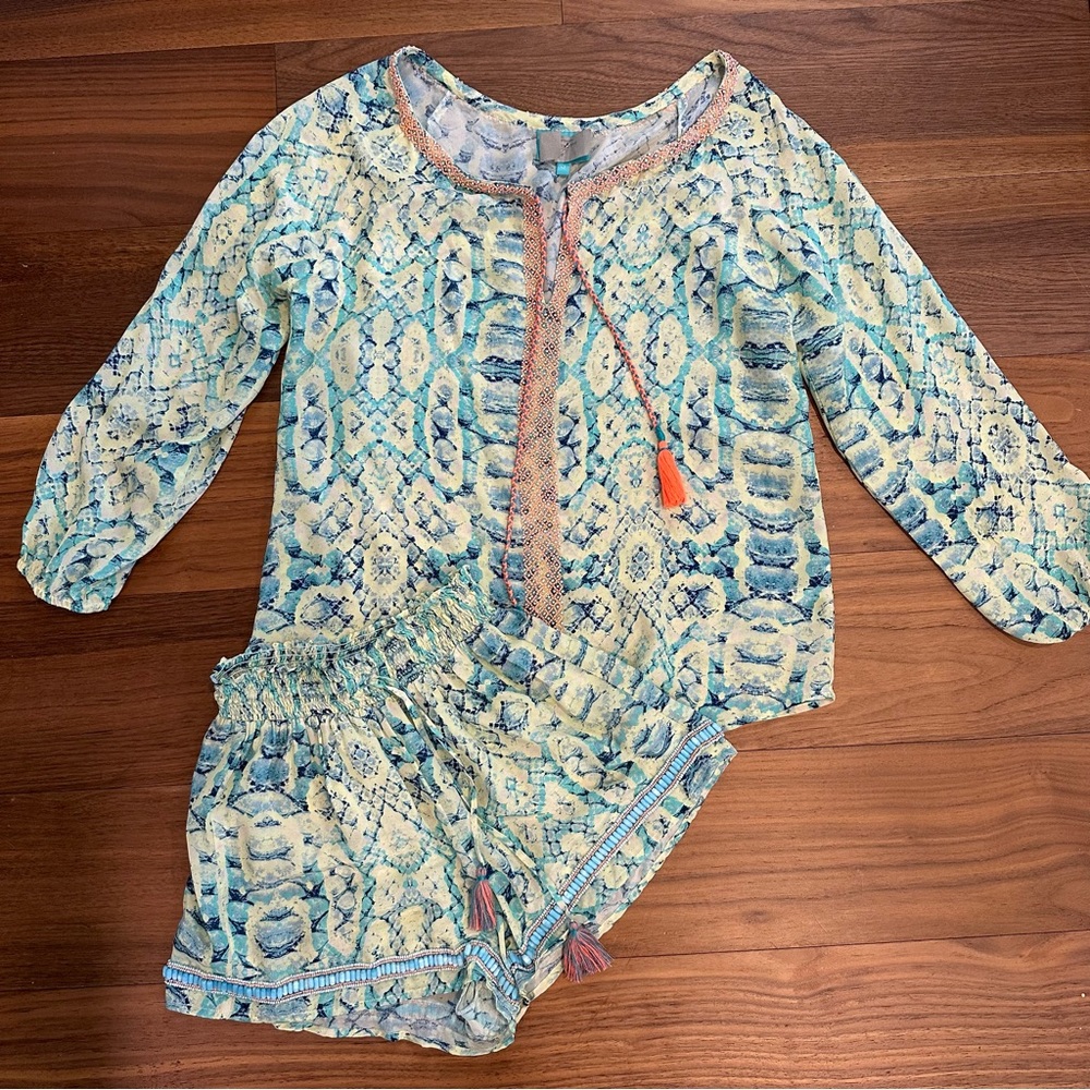 BEADED TWO PIECE SET by TAJ